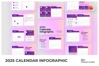 Calendar Infographic 2025 PowerPoint Template